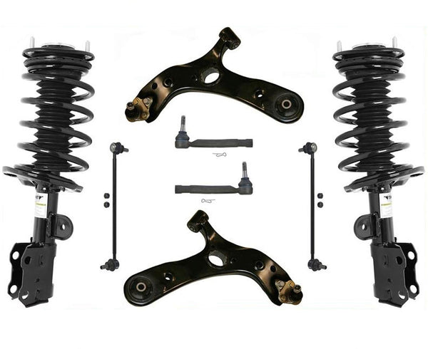 Puntales delanteros completos, brazos de control inferiores, varillas de amarre, enlaces para Toyota Prius 10-15