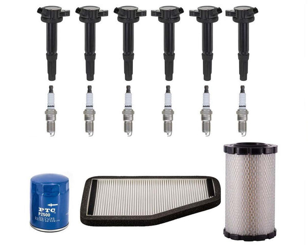 Direct Ignition Coils Spark Plug Air Cabin Oil Filters for Ford Escape 3.0 09-12