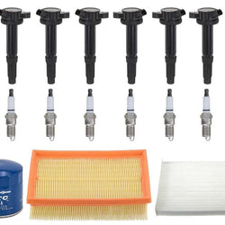 Ignition Coils Spark Plug Air Cabin Oil Filters for Ford Fusion 3.0L 2010-2012