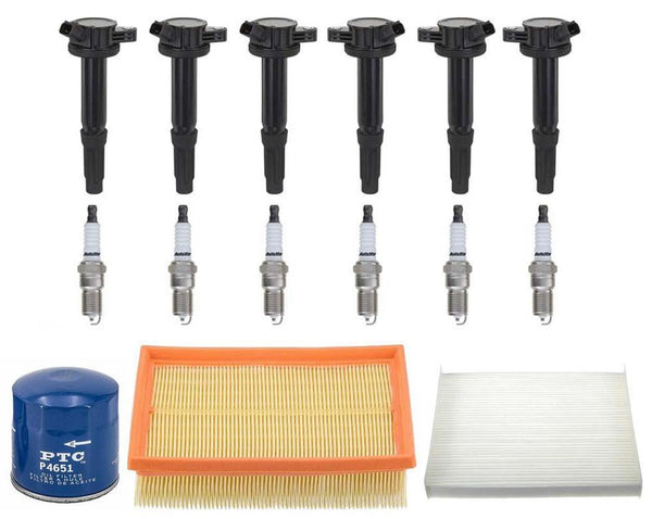 Ignition Coils Spark Plug Air Cabin Oil Filters for Ford Fusion 3.0L 2010-2012