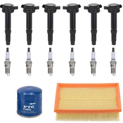 Direct Ignition Coils Spark Plugs Air & Oil Filters for Ford Fusion 3.0L 06-09