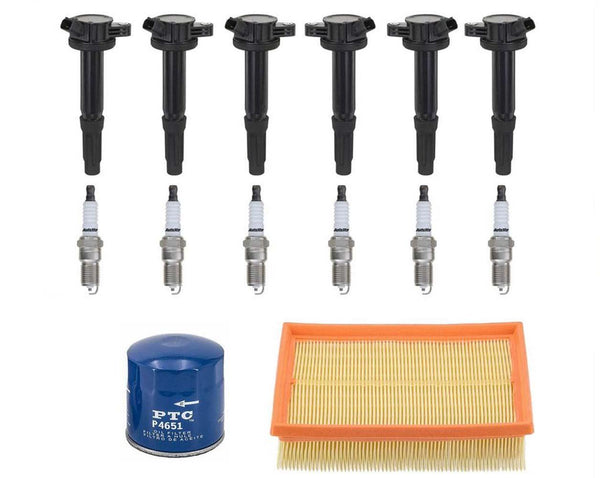 Direct Ignition Coils Spark Plugs Air & Oil Filters for Ford Fusion 3.0L 06-09