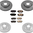 Front Disc Brake Rotors Rear Rotors Brake Pads for Mazda RX8 Base 04-08 302MM