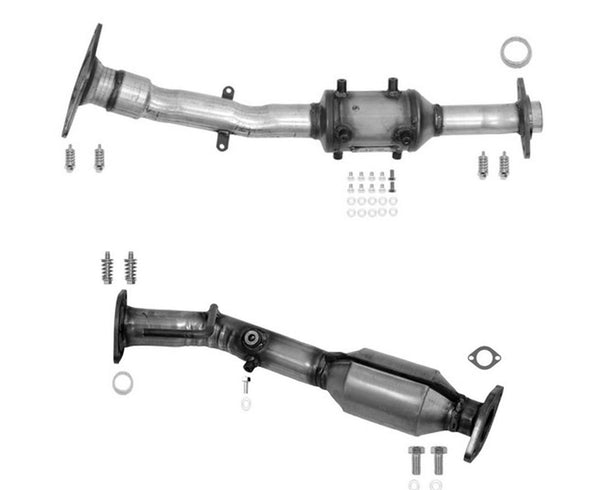 Front & Rear Lower Catalytic Converter with Gaskets for 2013-2020 Nissan NV200