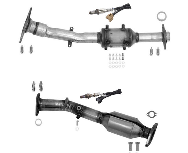 Front & Rear Lower Catalytic Converter w O2 Sensores for 2013-2020 Nissan NV200