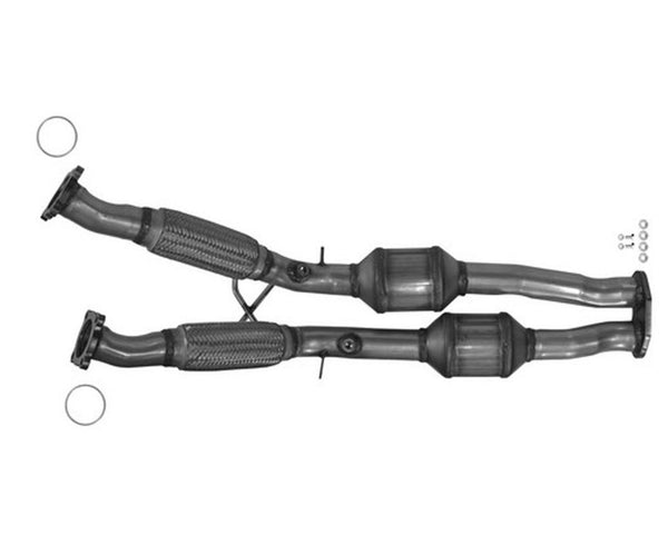 Eng. Y Flex Pipe Dual Catalytic Converter with Gaskets for 07-10 Volvo XC90 3.2L
