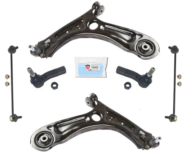 For Volkswagen Jetta Sedan 2011-2018 F Low Control Arms & Ball Joints Tie Rods