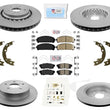Coated Rotor Brake Rotors & Ceramic Brake Pads For 2020-2021 Toyota Camry TRD