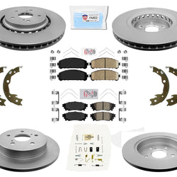 Coated Rotor Brake Rotors & Ceramic Brake Pads For 2020-2021 Toyota Camry TRD