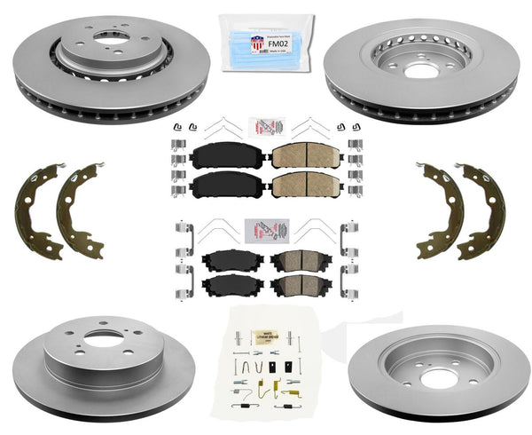 Coated Rotor Brake Rotors & Ceramic Brake Pads For 2020-2021 Toyota Camry TRD