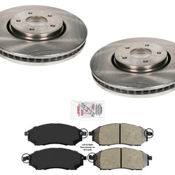 Front Brake Rotors & Brake Pads Fits Infiniti FX35 2006-2010