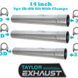 ID/OD Custom Exhaust Straight Pipe Kit, 2.25ID/OD 2.5ID/OD 3.ID/OD