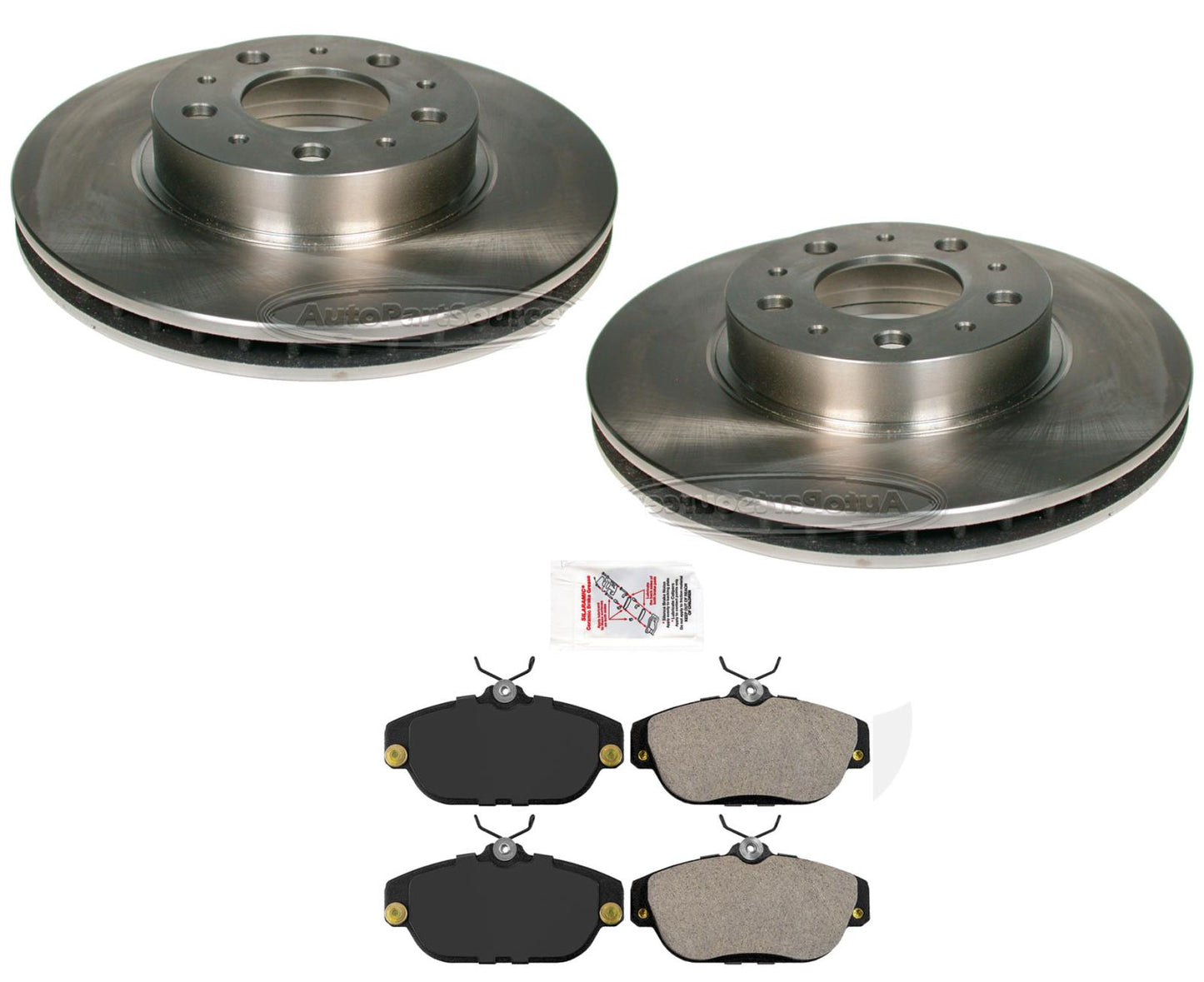 Compatible con rotores de freno delanteros y pastillas de freno metálicas Volvo 940 y Volvo 960 1991-1993.