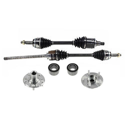 Kit de cojinetes de rueda delantera izquierda y derecha y ejes CV delanteros para Highlander 08-10 3.5L