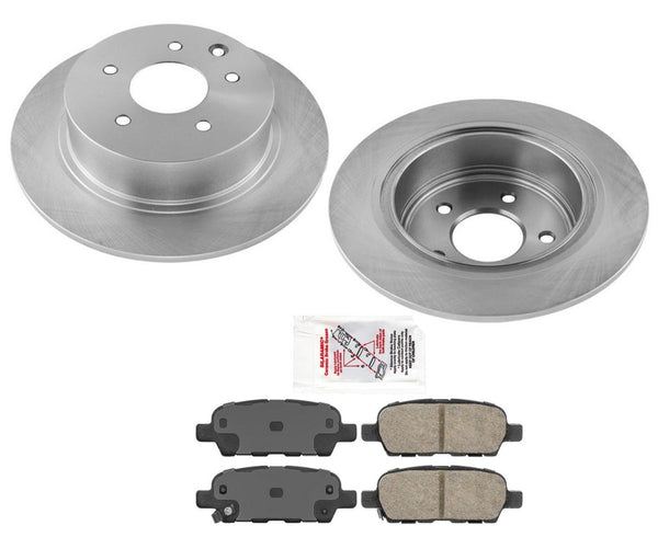 2007-2010 Nissan Sentra (2) 11 1/2 rotores de disco de freno trasero sólido y pastillas de cerámica