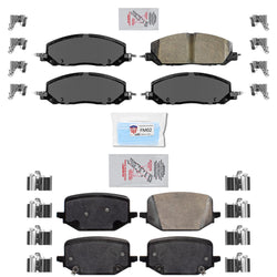 AmeriBrakes Ceramic Brake Pads Front & Rr for 20-2021 Police Interceptor Utility