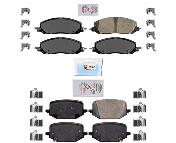 AmeriBrakes Ceramic Brake Pads Front & Rr for 20-2021 Police Interceptor Utility