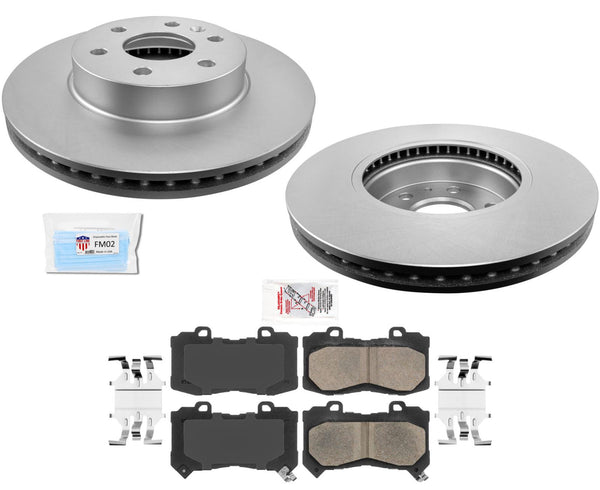 Front Coated Disc Brake Brake Rotors Brake Pads for 2015-2020 Chevrolet Colorado