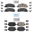 Front & Rear Ceramic Brake Pads for 2020-2022 Lincoln Aviator with 345MM Rotors