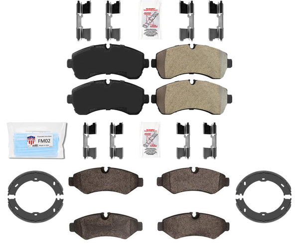 Zapatas de freno de estacionamiento con almohadillas metálicas para rueda trasera simple Sprinter 2500 2019-2020