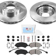 Front Coated Disc Brake Rotors Brake Pads Hardware for 14-21 Premaster 1500