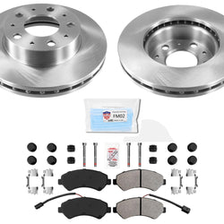 Front Coated Disc Brake Rotors Brake Pads Hardware for 14-21 Premaster 1500