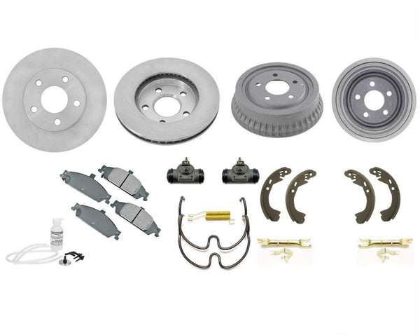 Para rotores de disco Pontiac Grand Am 99-05, tambores y zapatos traseros izquierdo y derecho, 12 piezas