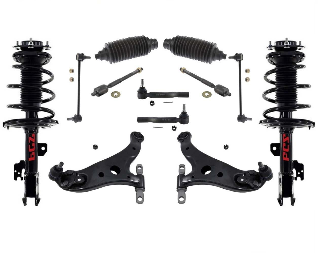 Chasis de 12 piezas, conjunto completo de puntal de resorte helicoidal delantero para Toyota Avalon 2006