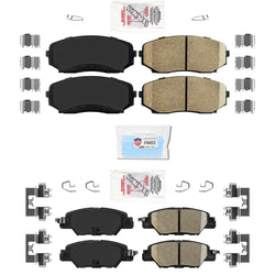Front & Rear Ceramic Pads with Hardware for 2019-2021 Mazda CX5