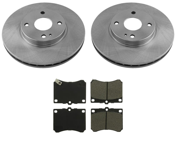 Fits 1991-1999 Chevrolet Tracer Escort Front Brake Rotors & Brake Pads