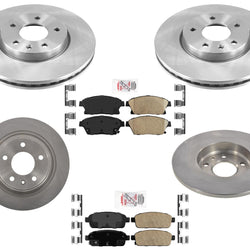 Ameri Brake Disc Brake Rotors Ceramic Brake Pad Hardware For 12-17 Buick Verano
