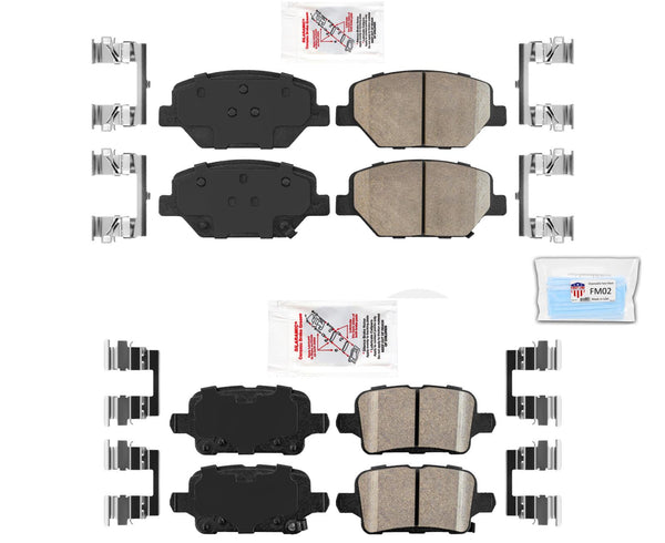 321MM AmeriBRAKES Ceramic Brake Pads for 2018-2021 Chevrolet Equinox J17 Braking