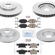 Front Rear Coated Disc Brake Rotors for 2016-2020 All Wheel Drive Buick Envision