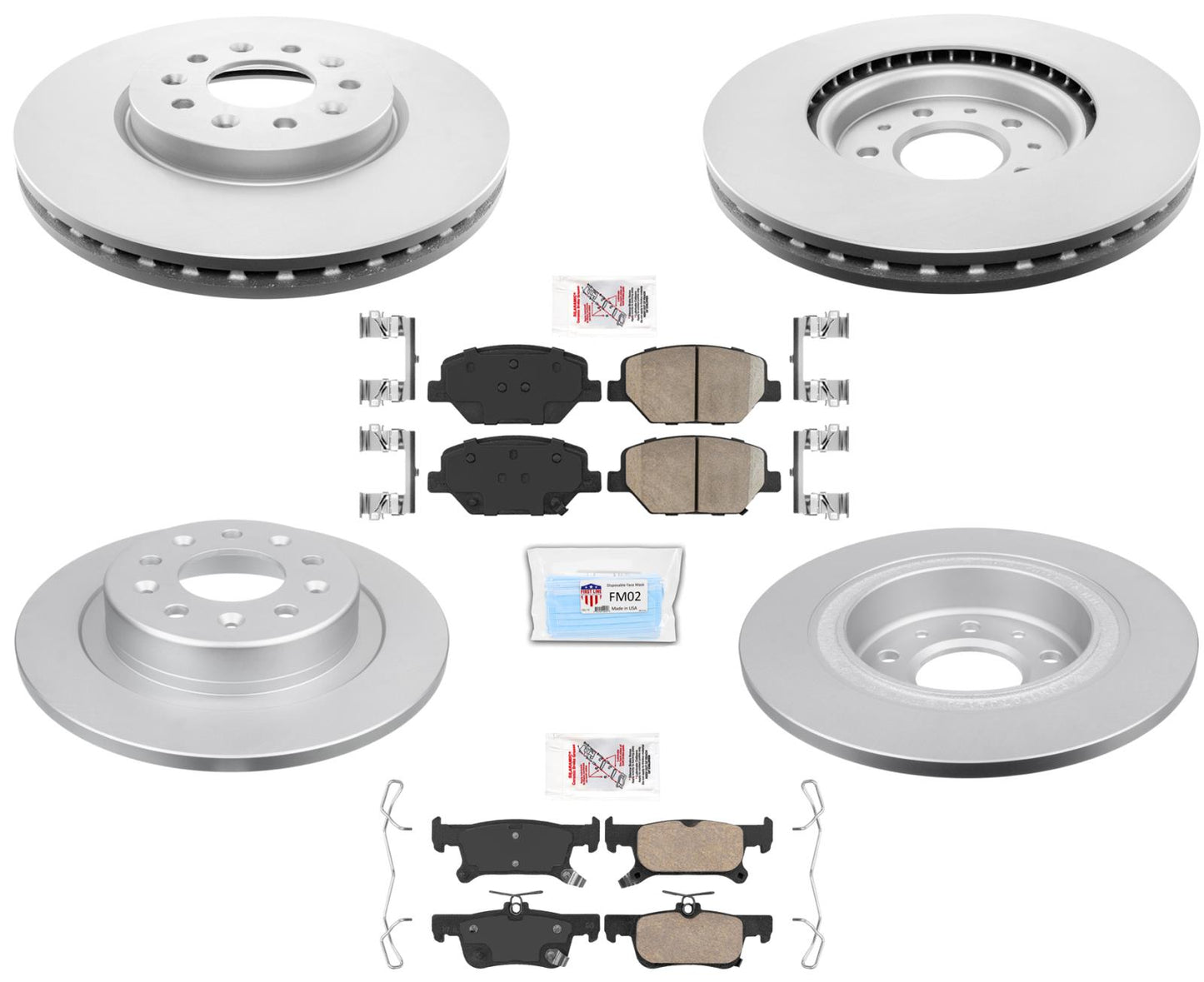 Rotores de freno de disco recubiertos para Buick Envision de tracción delantera base 16-20 de 288 mm