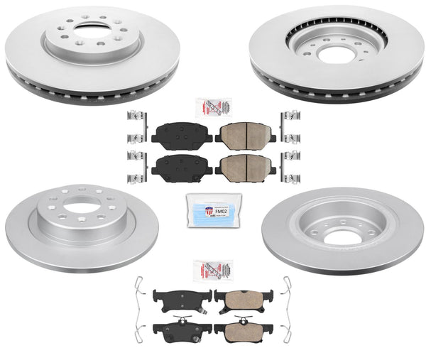Coated Disc Brake Rotors Fits 16-20 Base Front Wheel Drive Buick Envision 288MM