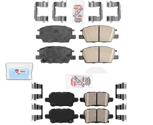 Ameri Brake Ceramic Pads & Hardware Chevrolet Equinox J60 Braking 300MM Rotors