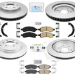 Front & Rear Disc Brake Coated Rotors Ceramic & Brake Pads Fits 07-16 GMC Acadia