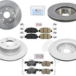 Front & Rear Coated Brake Rotors & Brake Pads Fits 2018-2022 Honda Accord EX