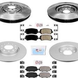 330MM Front Coated Disc Brake Rotors 278MM Rear Rotors BRF 14-21 jeep Cherokee