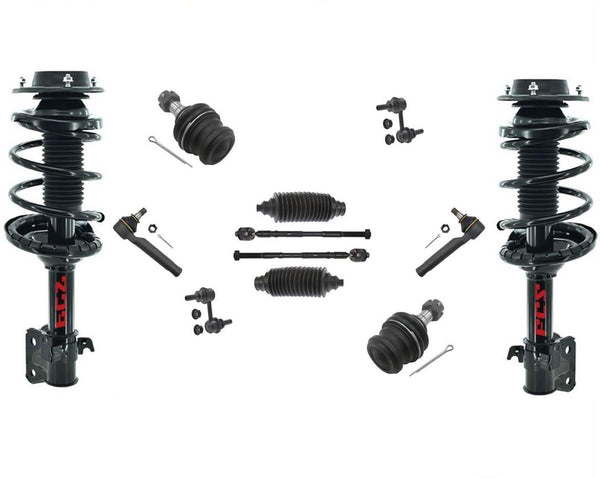 Front Struts Ball Joints Tie Rods Links For Subaru Forester 2.5L 2014-2016