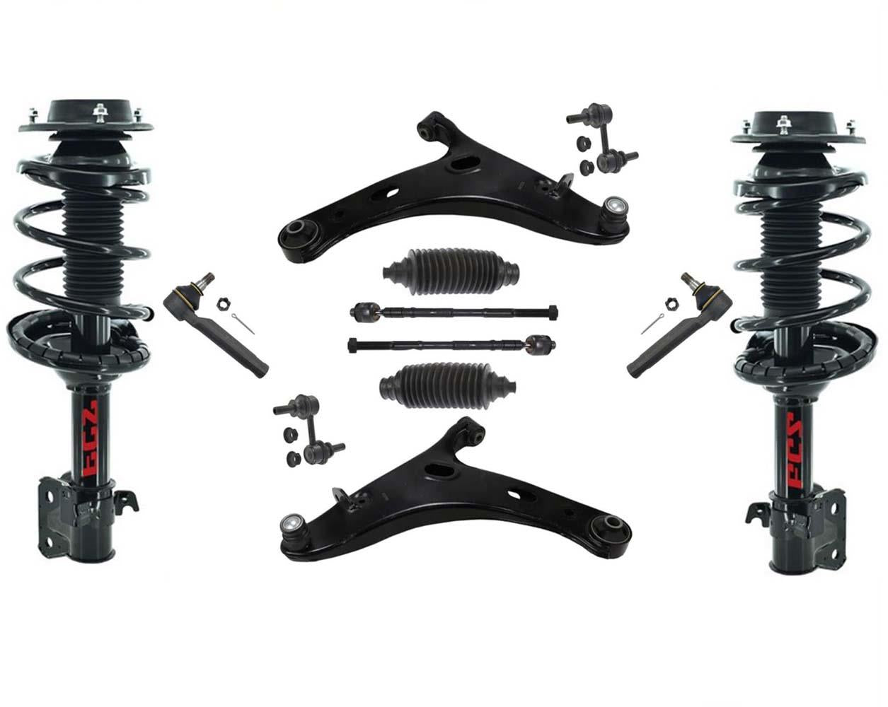 Front Struts Control Arms Tie Rods & Links For Subaru Forester 2.5L 2014-2016