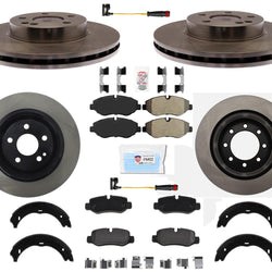 Front & Rear Carbon Brake Rotors Pads For 16-21 Mercedes Benz Metris