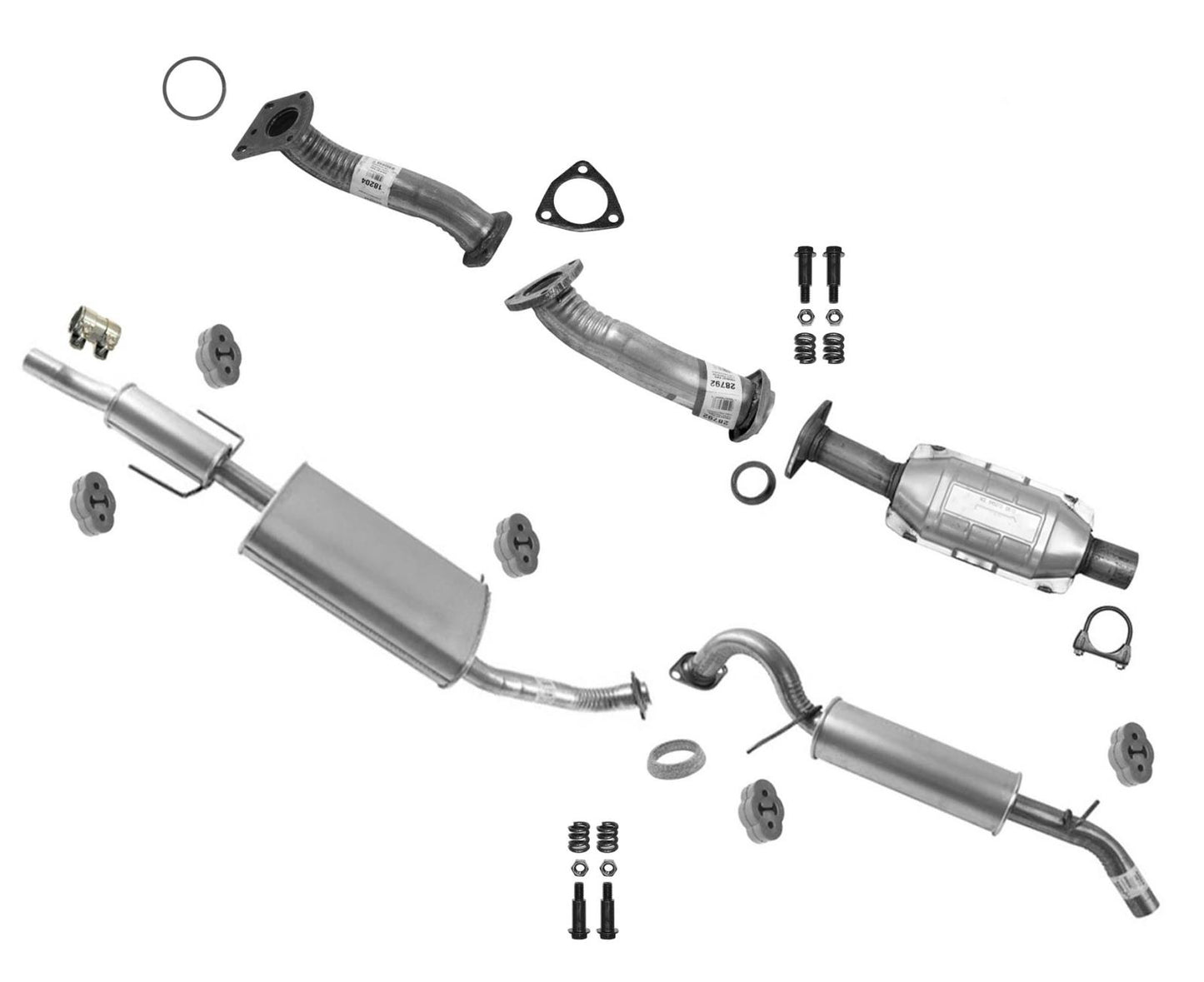 Rear Converter Muffler Assembly Tail Pipe Fits Ford Escape 2009-2012 2.5L Engine