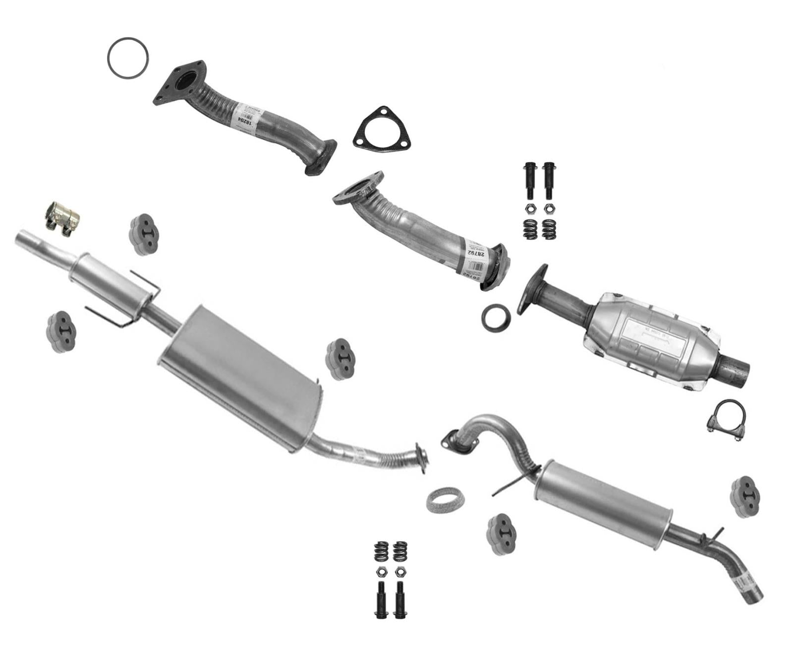 Rear Converter Muffler Assembly Tail Pipe Fits Ford Escape 2009-2012 2.5L Engine