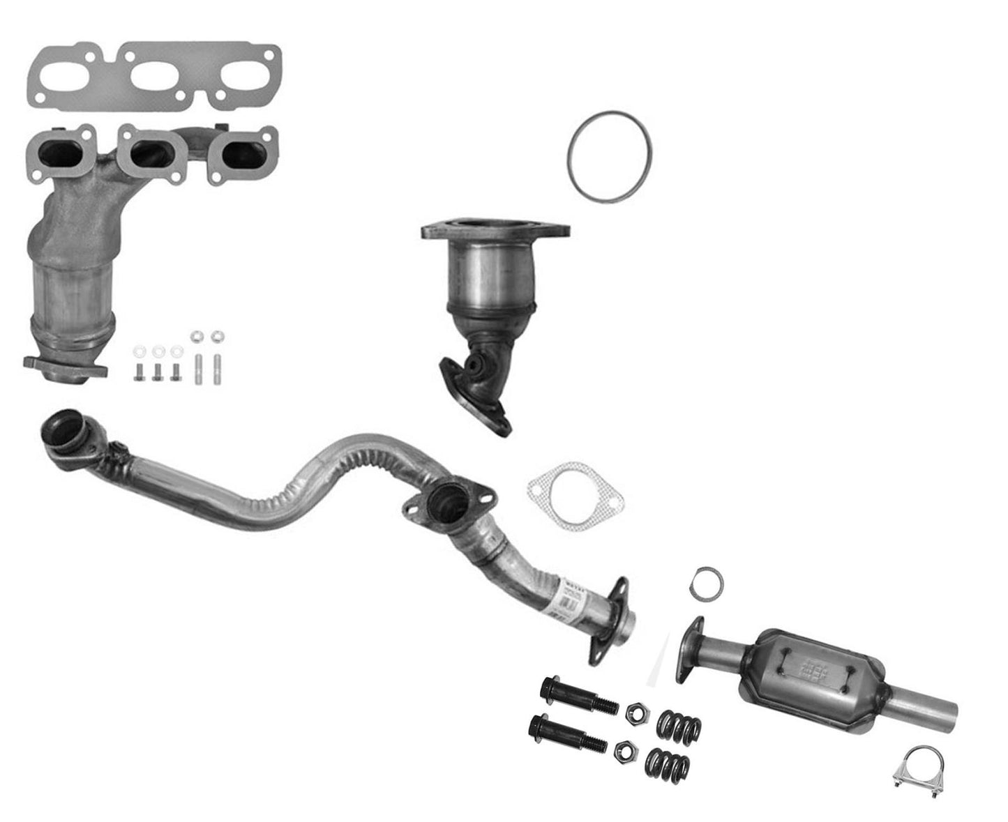 Colector y convertidor catalítico trasero Y tubo para Ford Escape 2009-2012 V6 3.0L