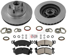 AmeriBRAKES Pastillas metálicas y rotores de freno de disco para Chevrolet G10 Van 1975-1992