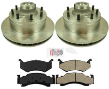 AmeriBRAKES Pastillas Rotores de freno de disco para B350 Van Rueda trasera única ABS