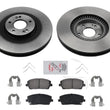 Frt GEO Coated Disc Brake Rotors Ceramic Pads for 2020 2022 2025 KIA Telluride