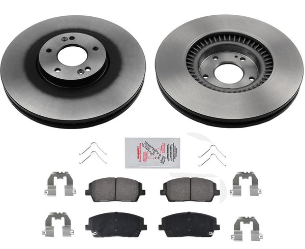 Frt GEO Coated Disc Brake Rotors Ceramic Pads for 2020 2022 2025 KIA Telluride