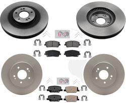 Pastillas de freno Ft & Rr Ameri con rotores de freno de disco NTC para KIA Telluride 20-22